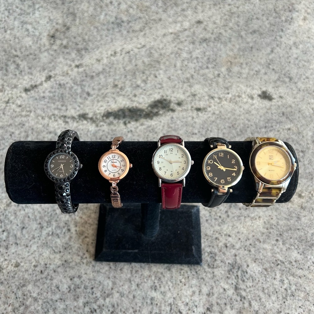 Watch Lot- Black, Rose Gold, Burgundy, Gold